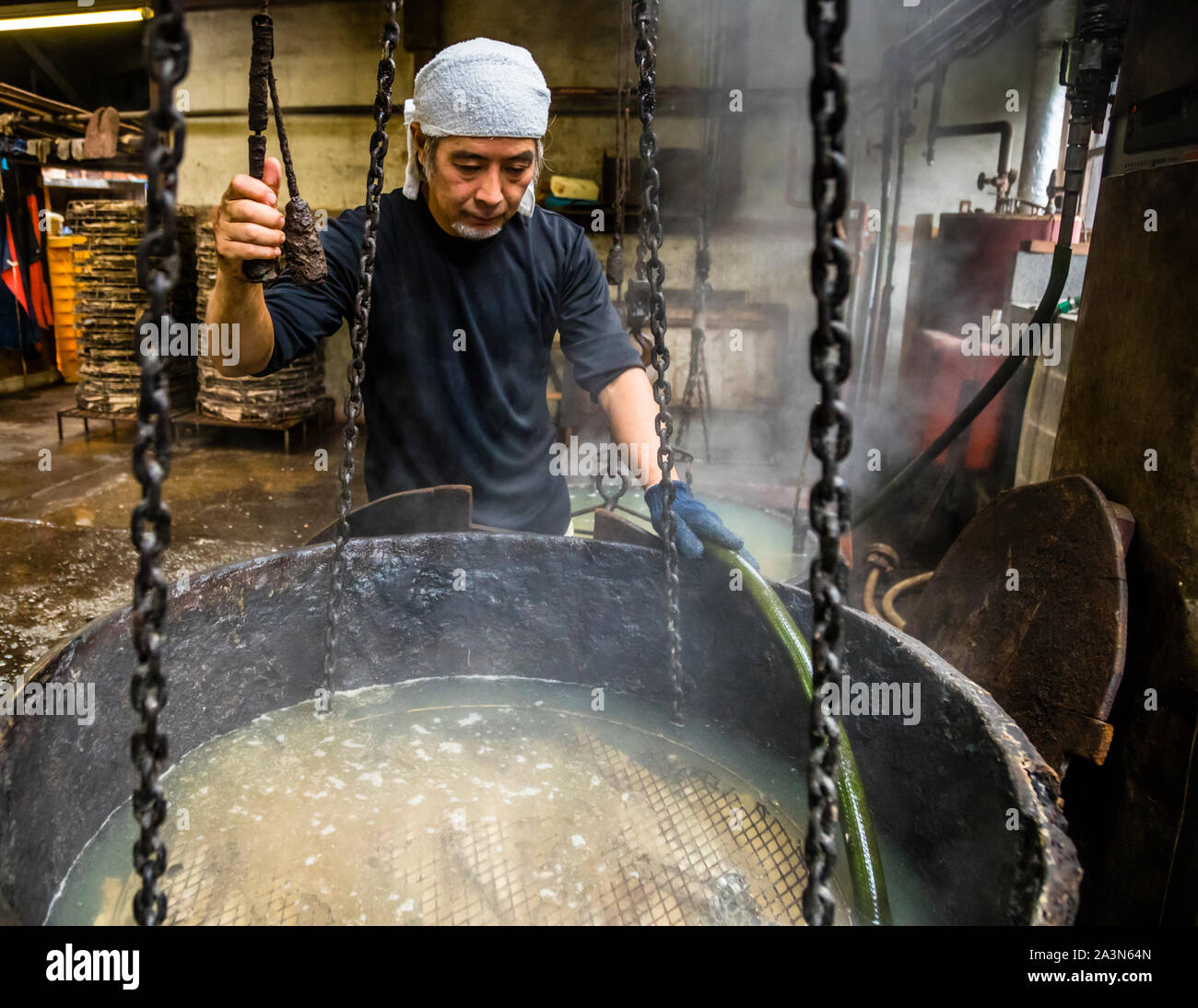 Yasuhisa Serizawa's Katsuobushi Manufacture in Nishiizu-Cho, Shizuoka, Japan Stock Photo