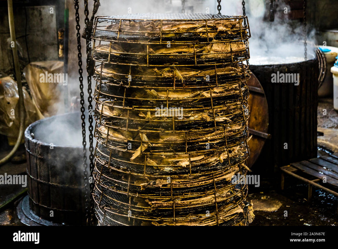 Yasuhisa Serizawa's Katsuobushi Manufacture in Nishiizu-Cho, Shizuoka, Japan Stock Photo
