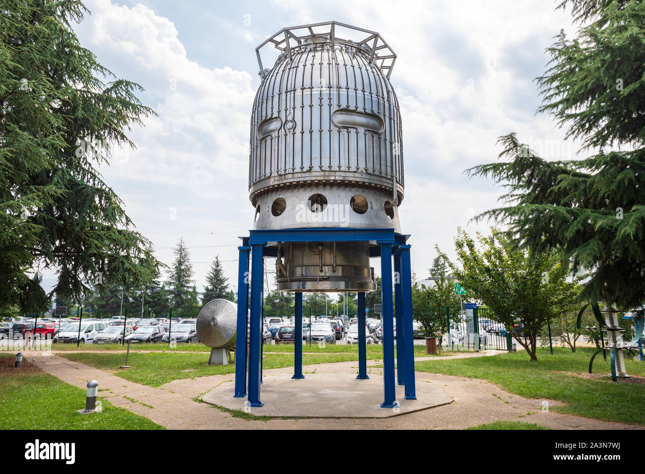 CERN, Geneva, Switzerland. Particle detector Big European Bubble Chamber (BEBC) Stock Photo