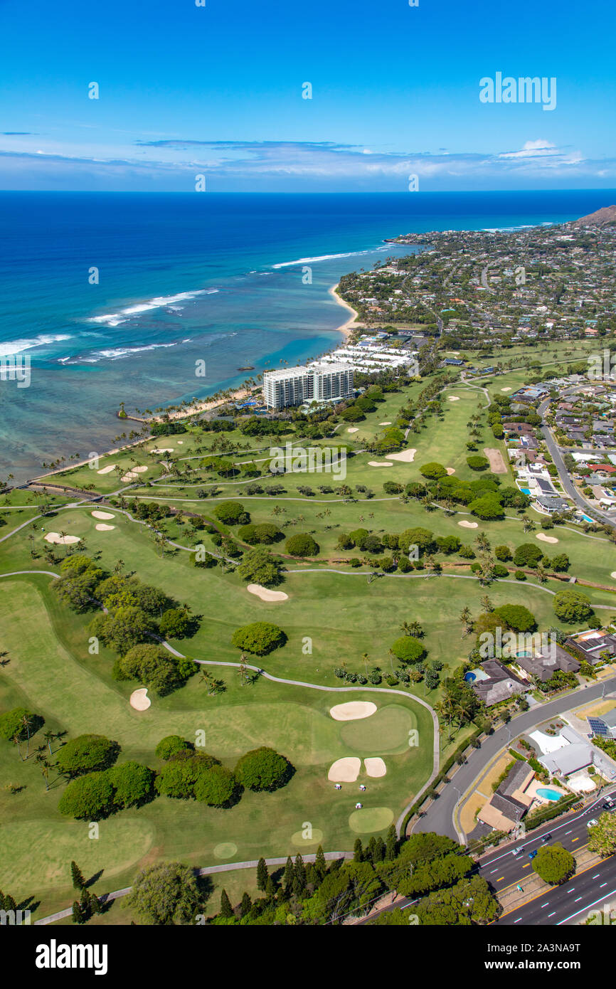 Hawaii golf aerial hires stock photography and images Alamy