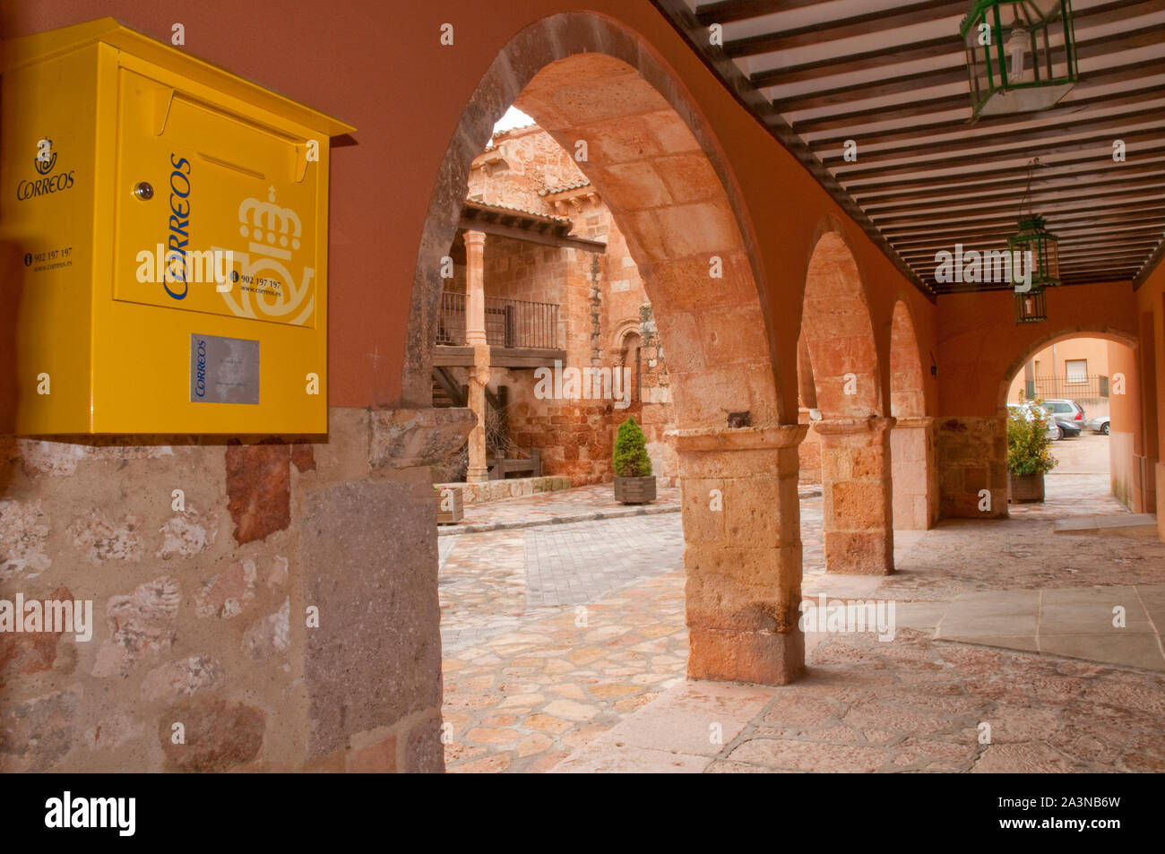Arcade of the town hall, Main Square. Ayllon, Segovia province