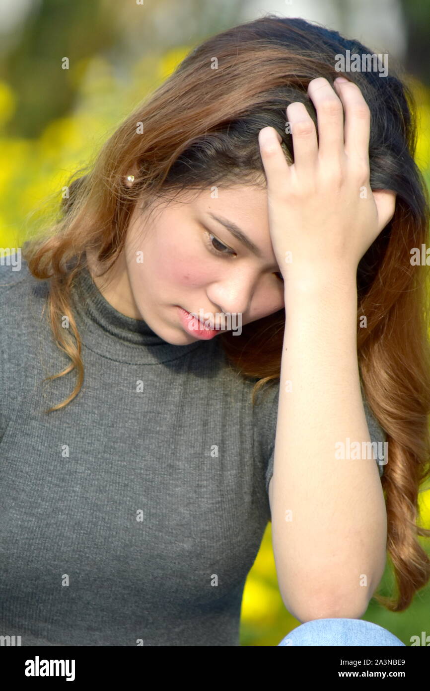 Young Female And Depression Stock Photo