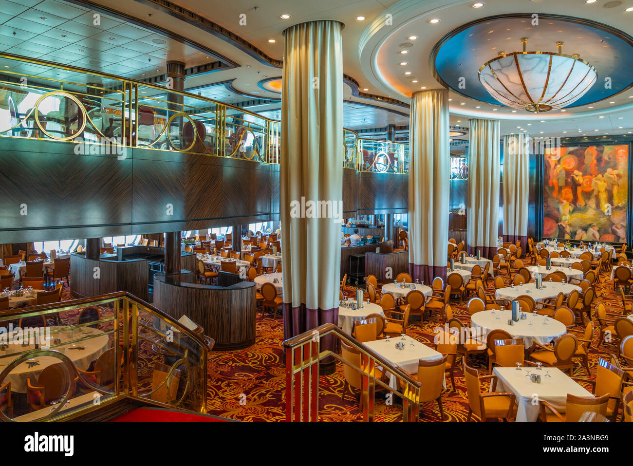 The Reflections Dining Room On Board The Royal Caribbean Cruise Ship Serenade Of The Seas Stock Photo Alamy