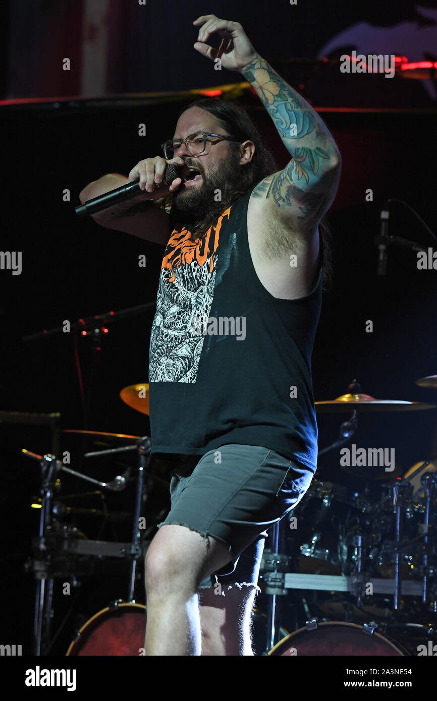 Fort Lauderdale FL, USA. 08th Oct, 2019. The Black Dahlia Murder perform at Revolution Live on October 8, 2019 in Fort Lauderdale, Florida. Credit: Mpi04/Media Punch/Alamy Live News Stock Photo