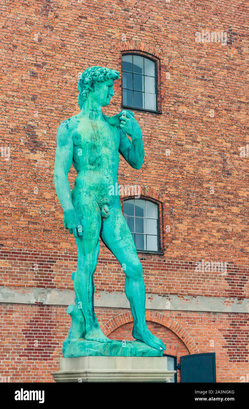 Replica of Michelangelo's statue of David outside The Royal Cast