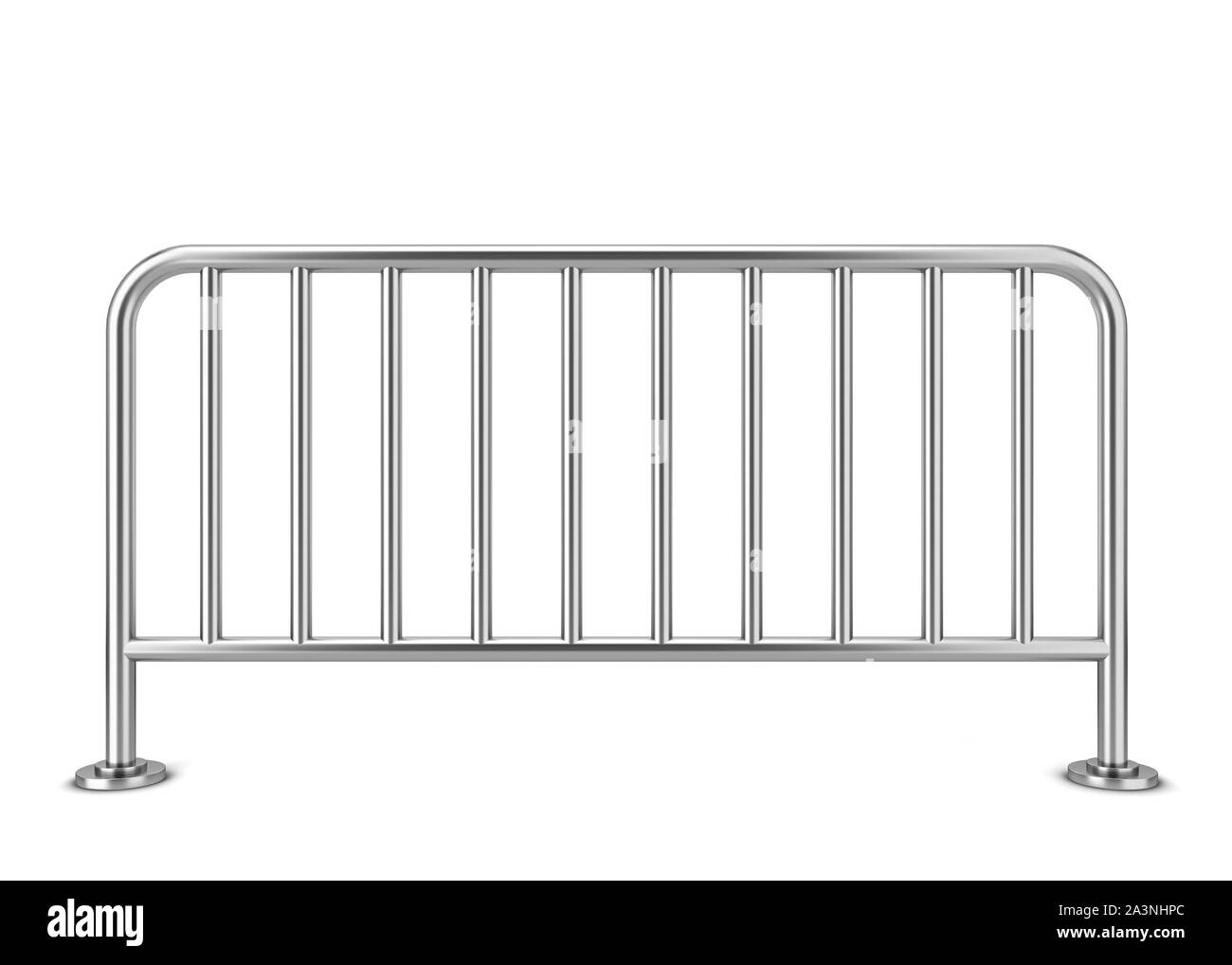 Metal barrier. 3d illustration isolated on white background Stock Photo