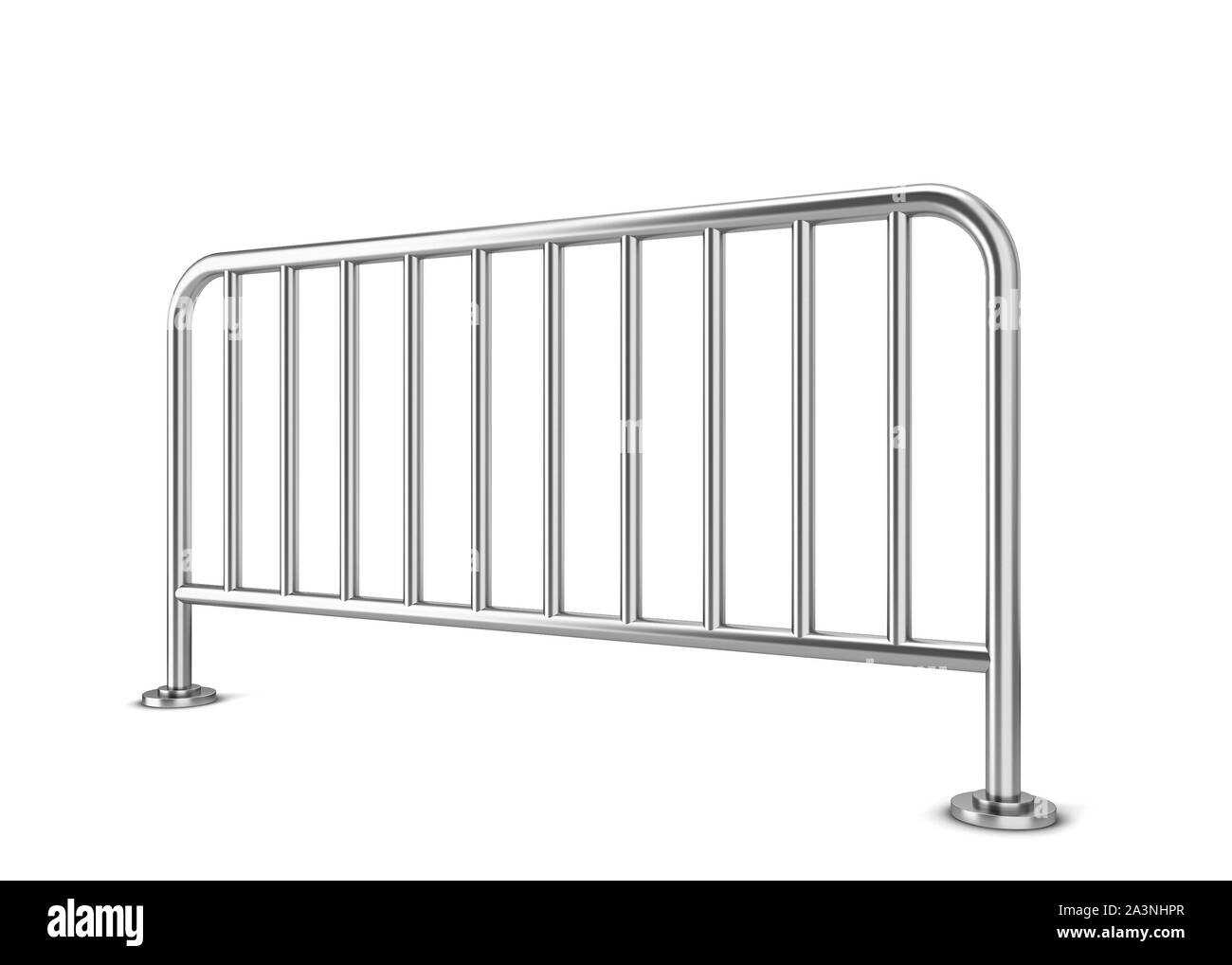 Metal barrier. 3d illustration isolated on white background Stock Photo