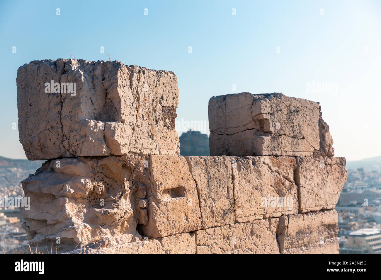 Old deteriorating rectangular stones on a building site Stock Photo - Alamy