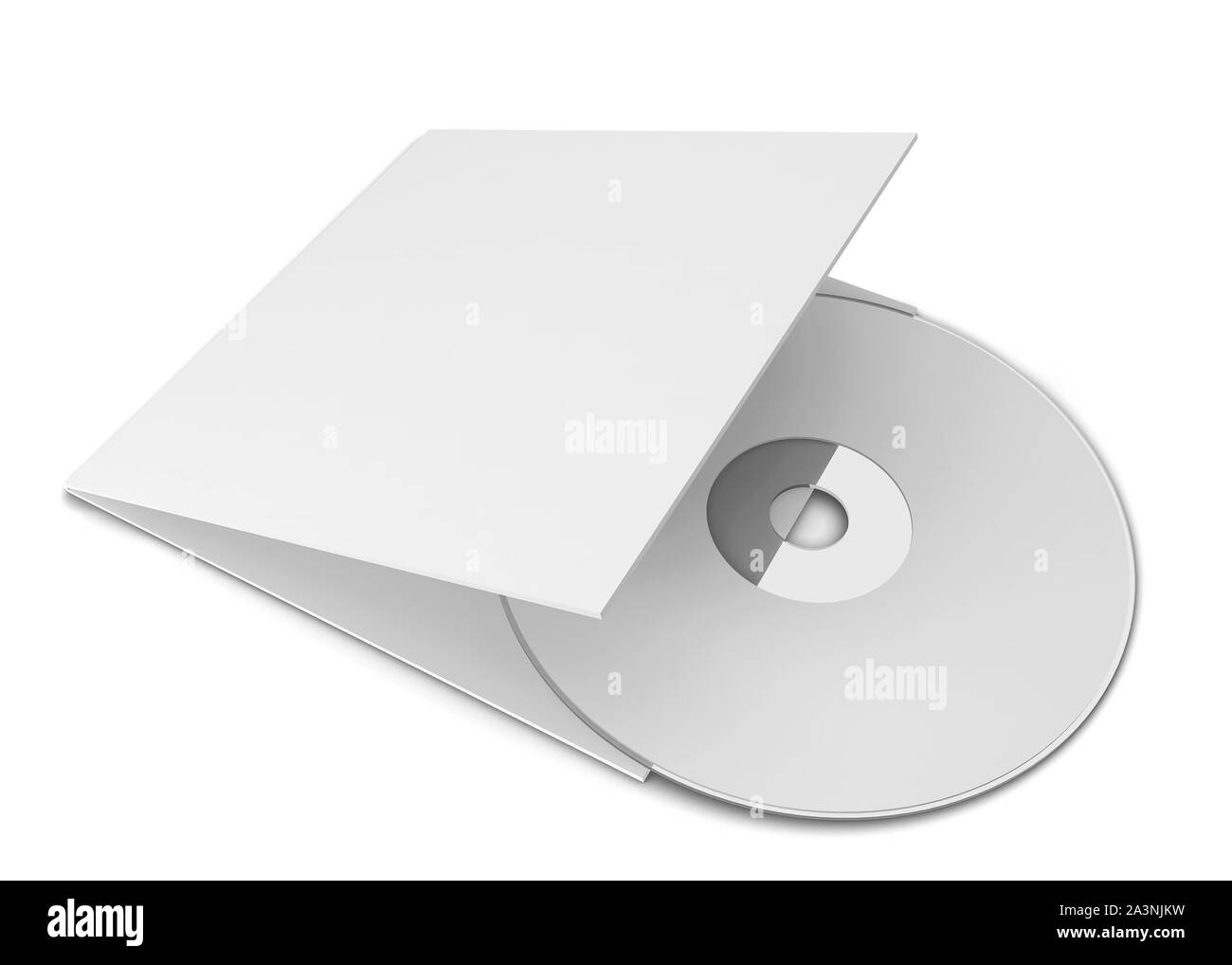 Blank cd cover. 3d illustration isolated on white background Stock