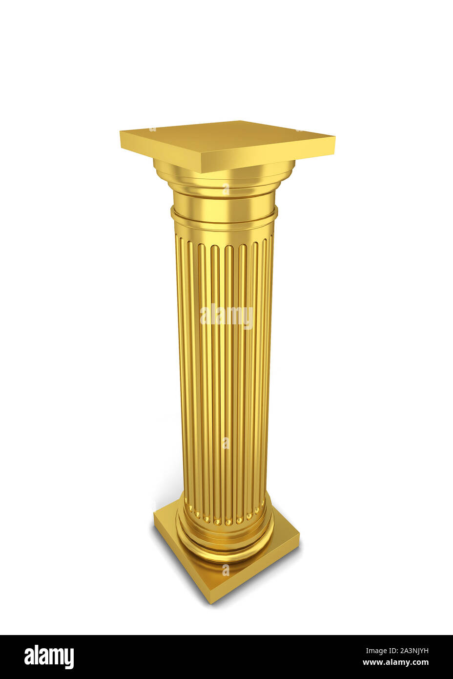 Classical column. 3d illustration isolated on white background Stock ...