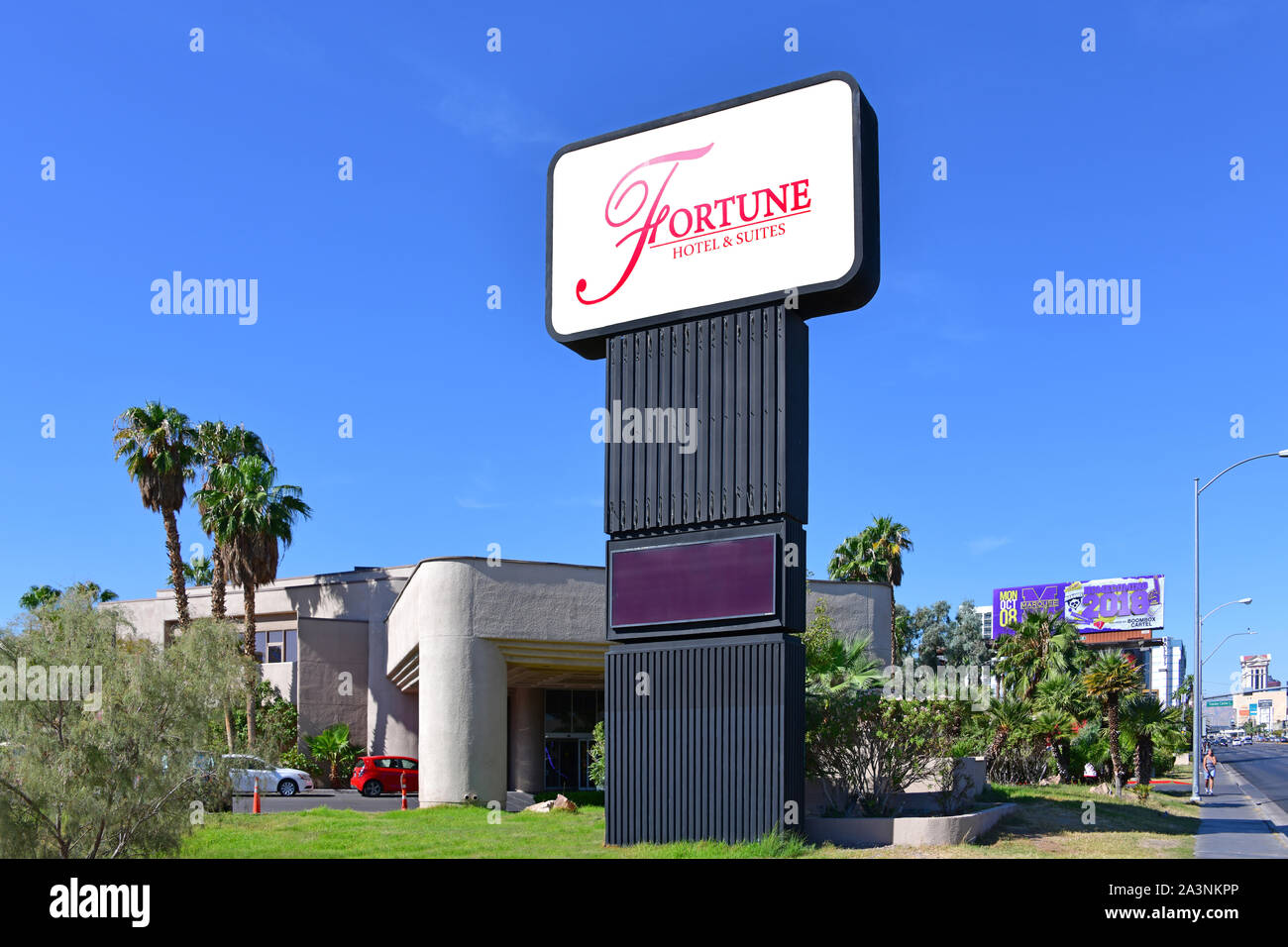 Fortune Hotel & Suites. Las Vegas NV, USA 09-27-18 Is a family oriented  hotel This laid-back hotel is 1 mile east of the Las Vegas Strip Stock  Photo - Alamy