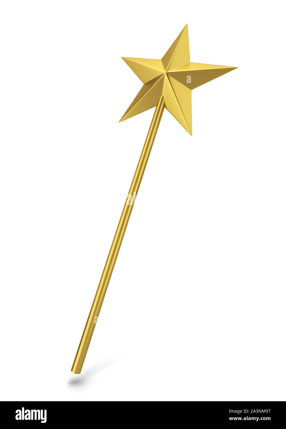 Magic wand. 3d illustration isolated on white background Stock Photo ...