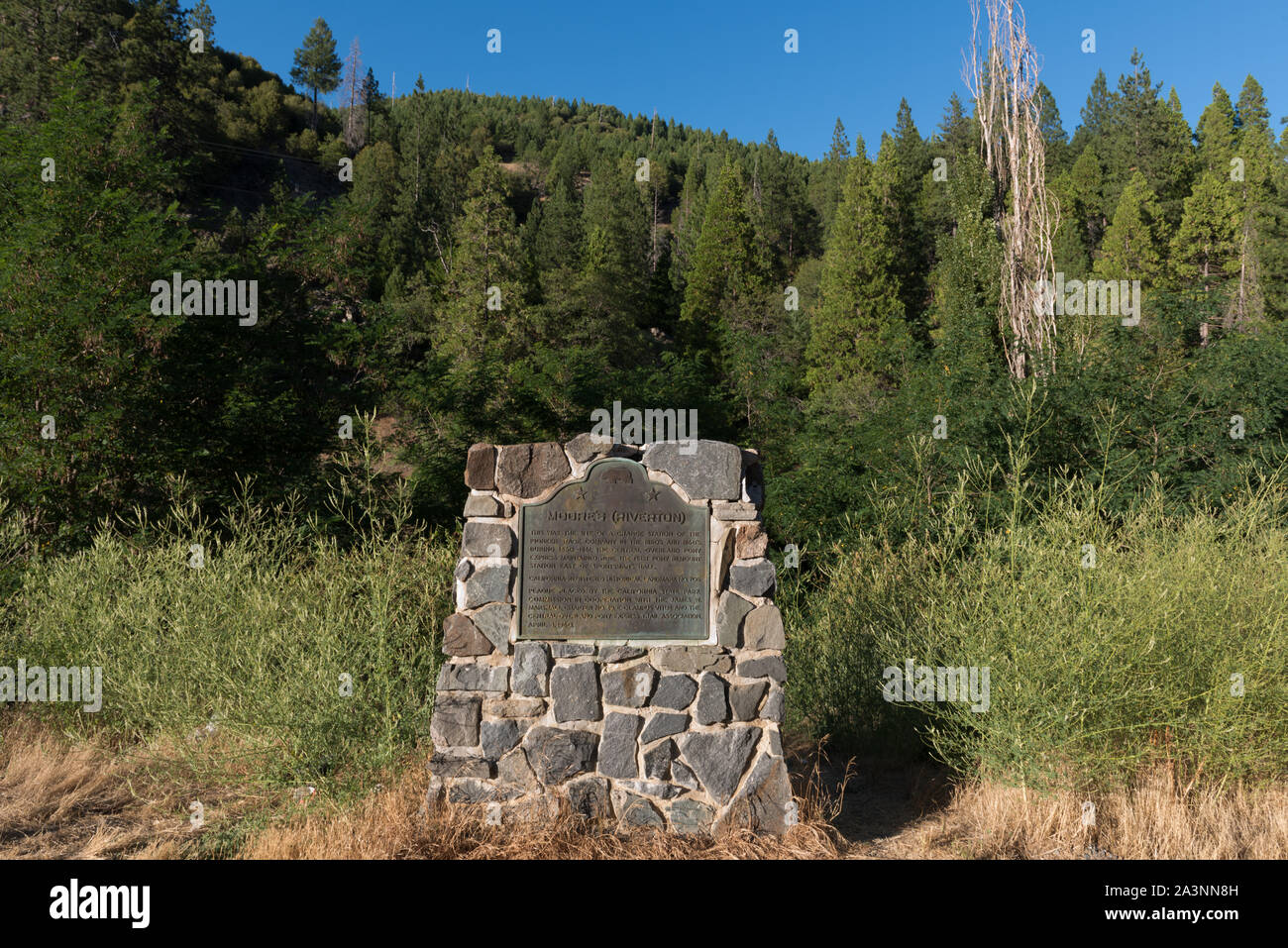 Site of a change station of the Pioneer Stage Company in the 1850s and 1860s Stock Photo