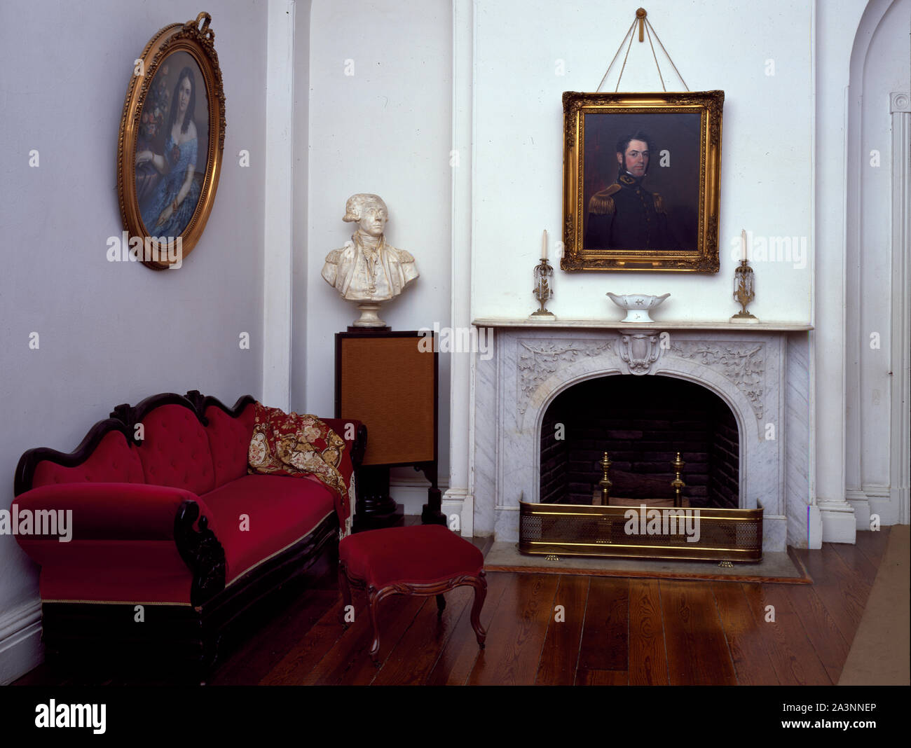 Sitting room at Arlington House, once Robert E. Lee's home in Arlington
