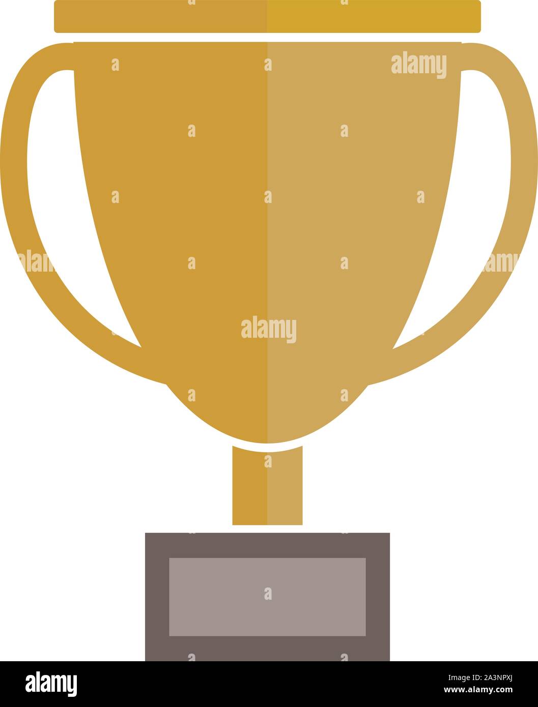 simple flat prize cup or trophy vector illustration Stock Vector