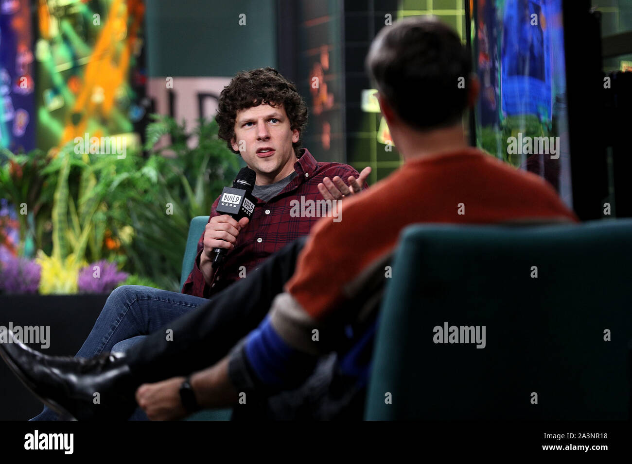 New York, NY, USA. 9 October, 2019. Jesse Eisenberg at the BUILD Speaker Series: Discussing the new comedy film "Zombieland: Double Tap" at BUILD Studio. Credit: Steve Mack/Alamy Live News Stock Photo