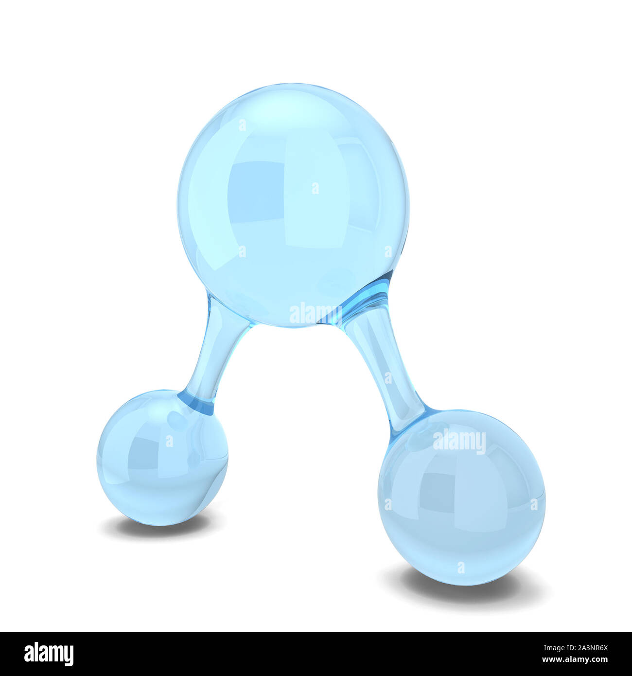 Water molecule. 3d illustration isolated on white background Stock ...