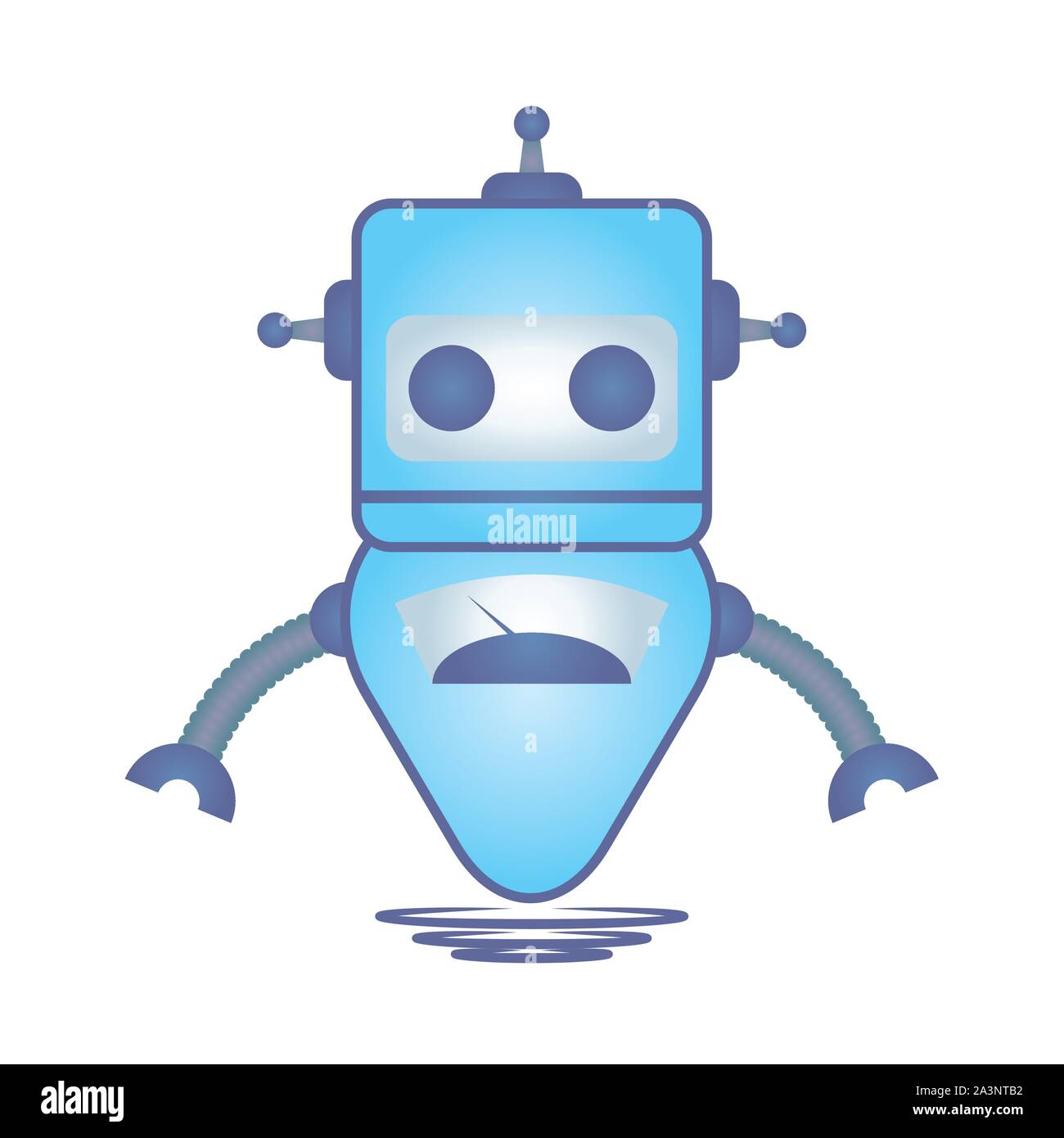 robot floating cyborg isolated icon Stock Vector Image & Art - Alamy