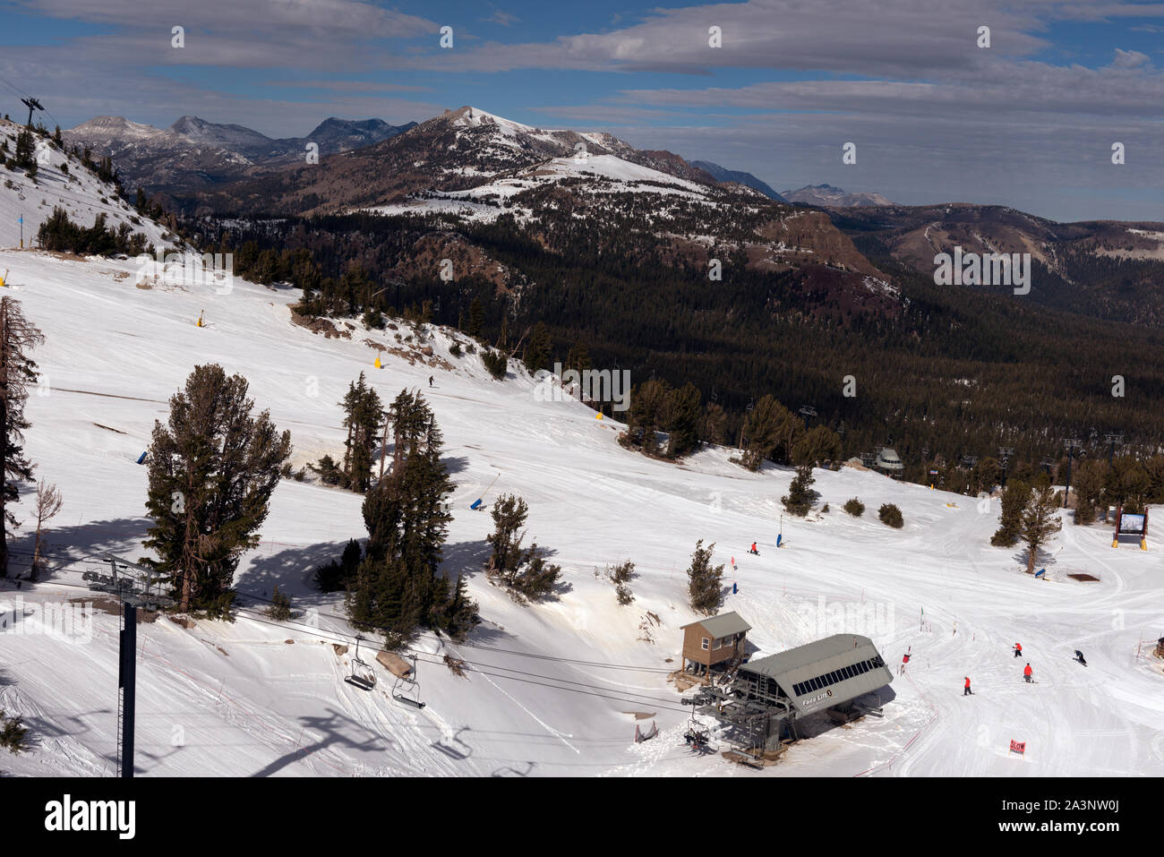 Ski slope, Mammoth Lakes, California Stock Photo - Alamy
