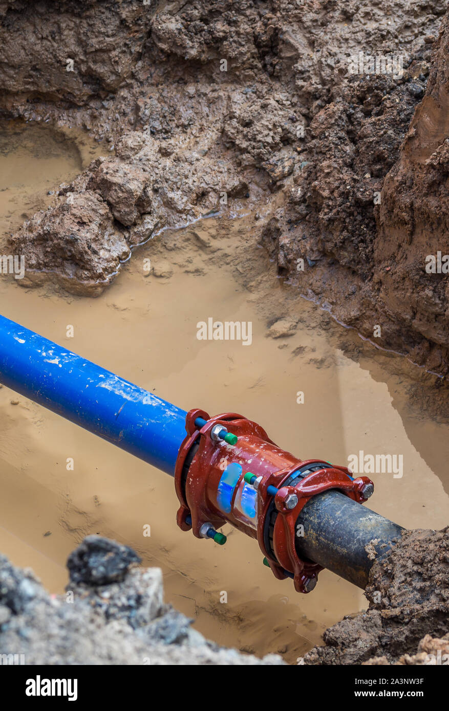 water pipe burst Stock Photo Alamy