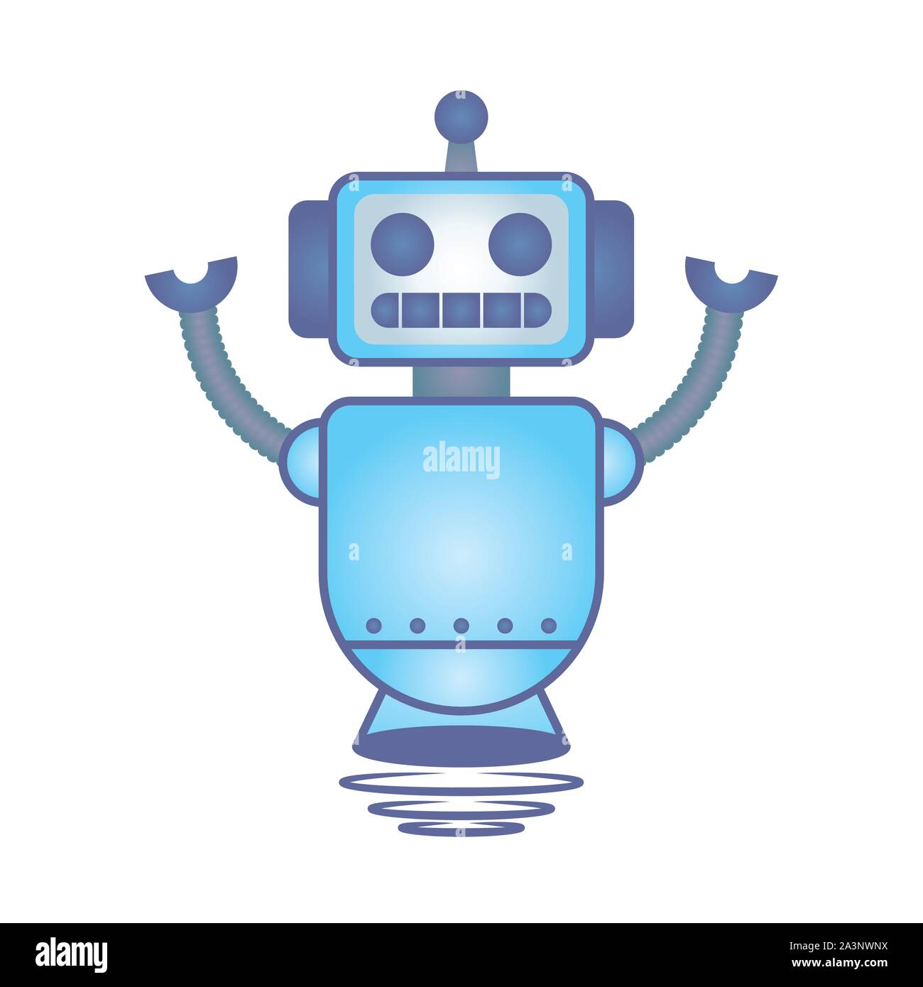 robot floating cyborg isolated icon Stock Vector Image & Art - Alamy