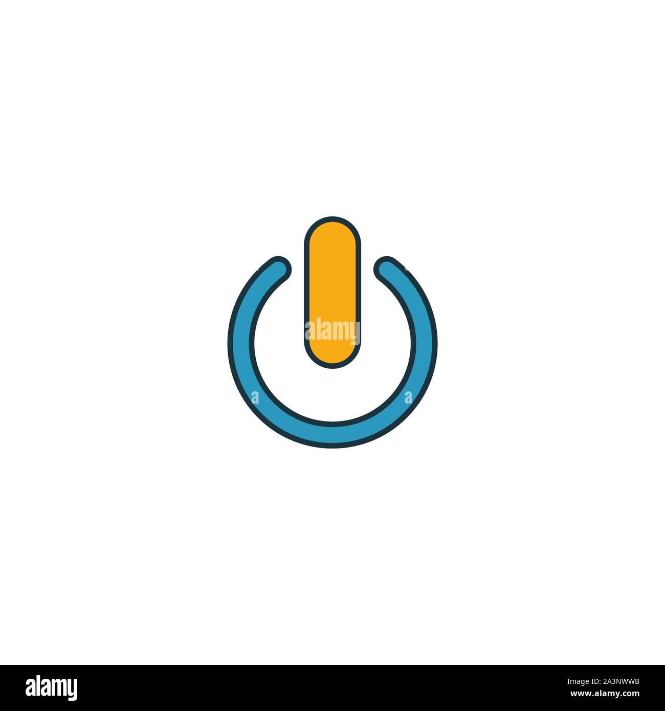 On Off icon. Outline filled creative elemet from audio buttons icons ...