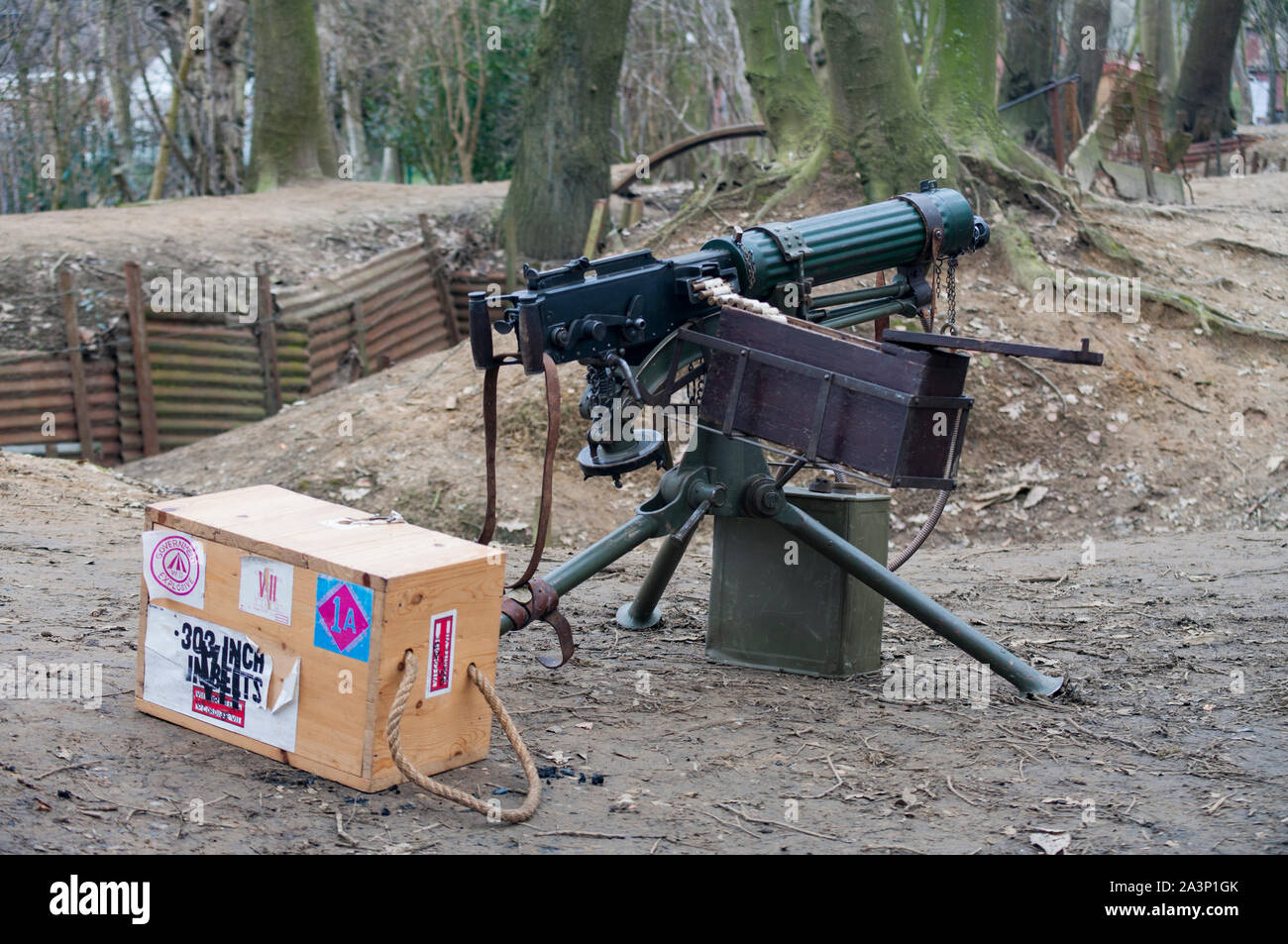WW1 machine gun Stock Photo Alamy