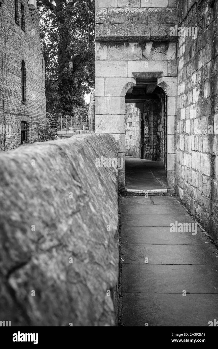 Old city walls york Black and White Stock Photos & Images - Alamy