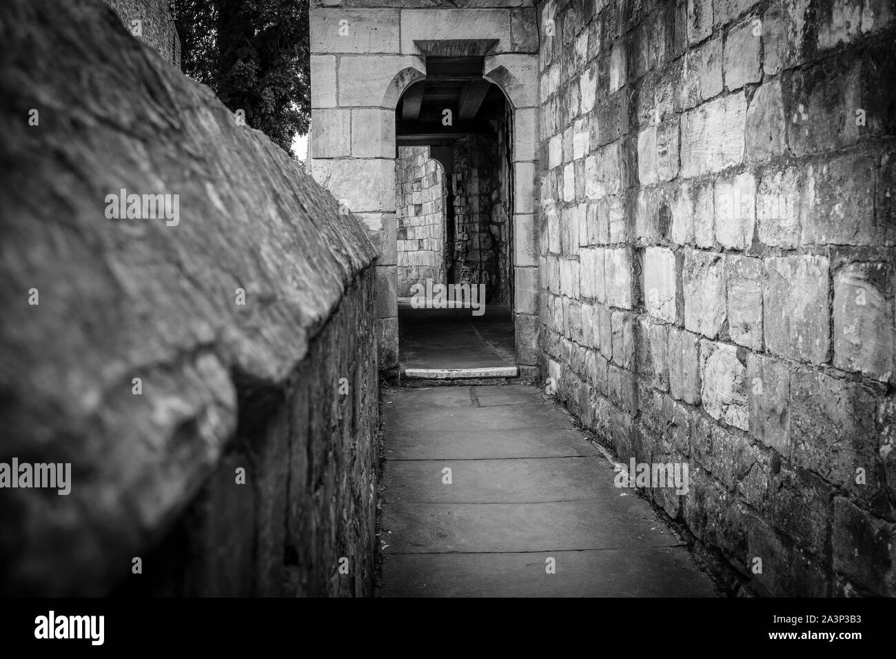 Old city walls york Black and White Stock Photos & Images - Alamy