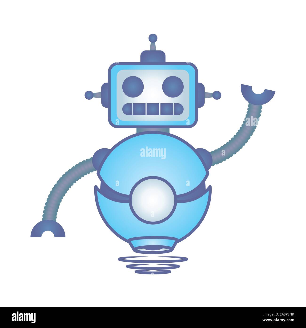 robot floating cyborg isolated icon Stock Vector Image & Art - Alamy