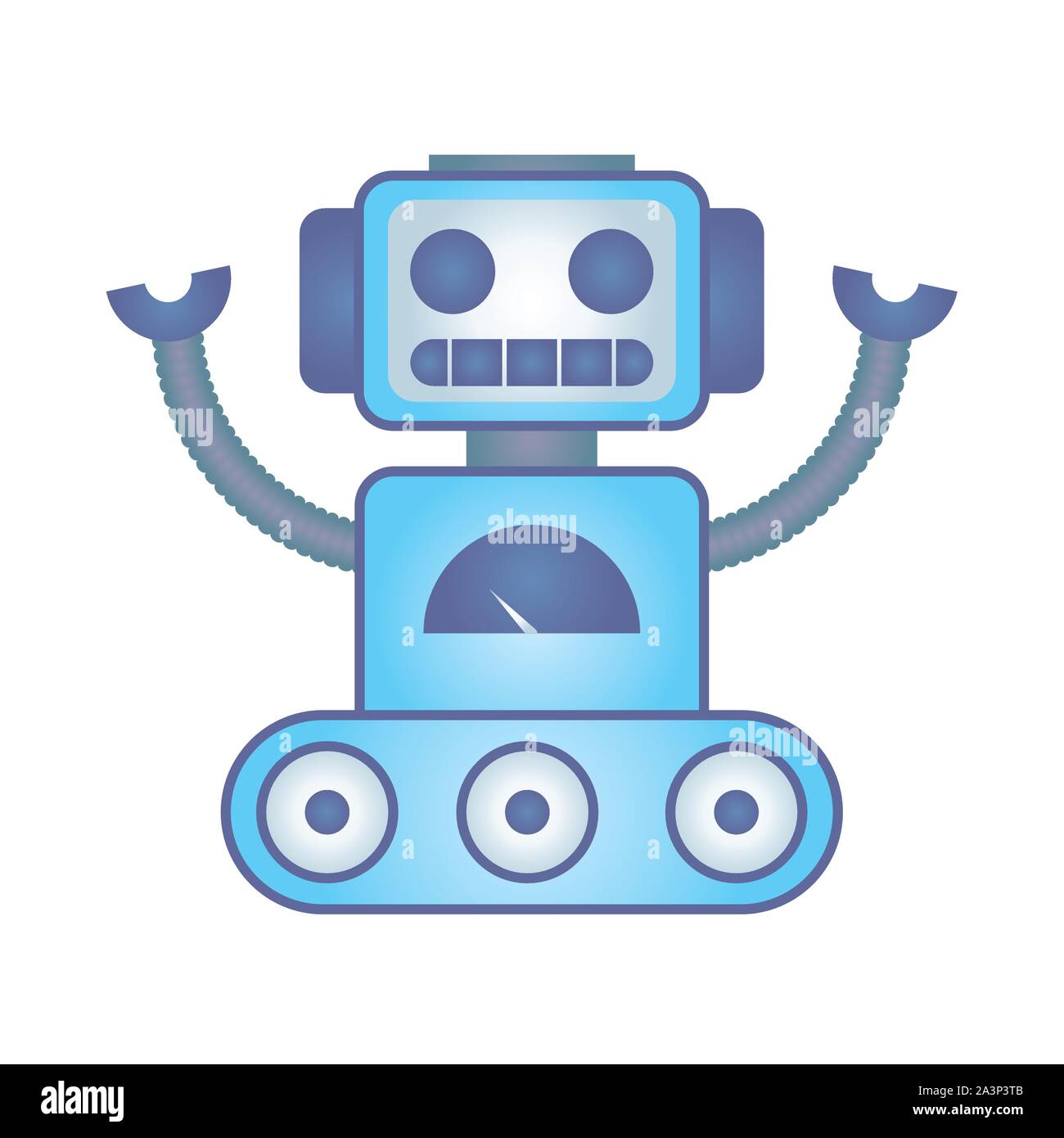 robot with wheels cyborg isolated icon Stock Vector Image & Art - Alamy