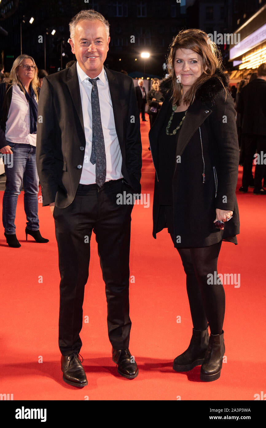 Michael Winterbottom and Melissa Parmenter attending the Greed European Premiere as part of the BFI London Film Festival 2019 held at the Odeon Luxe, Leicester Square in London. Stock Photo