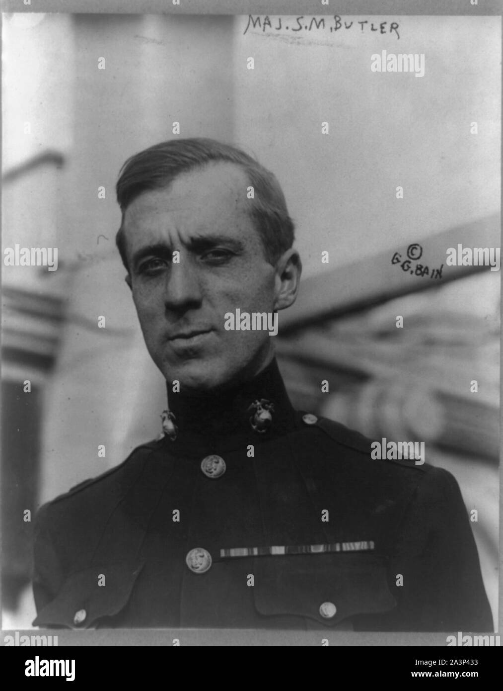 Smedley D. Butler, head-and-shoulders portrait, facing slightly left Stock Photo