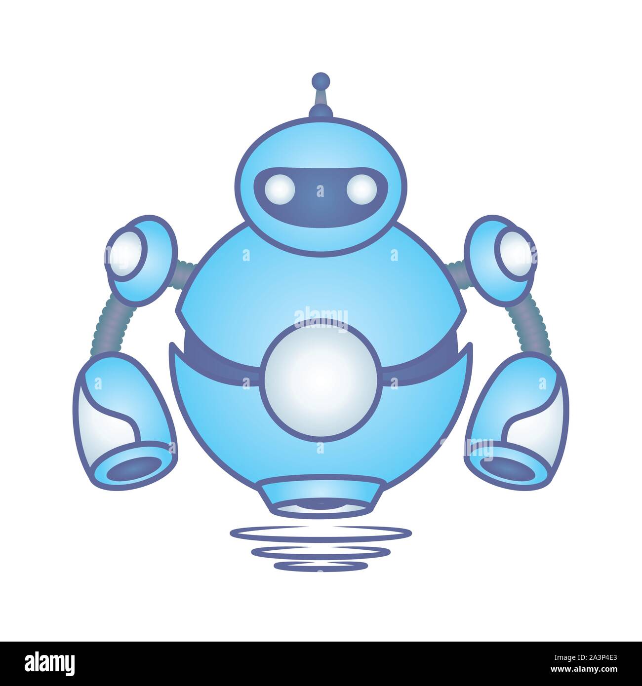 robot floating cyborg isolated icon Stock Vector Image & Art - Alamy