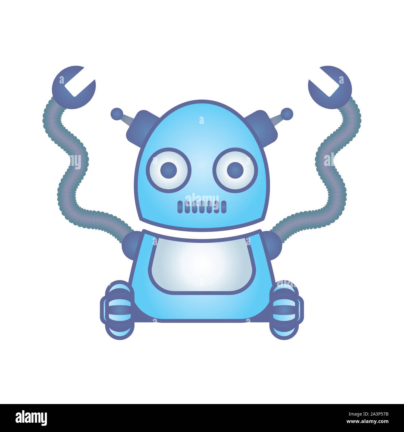 robot with wheels cyborg isolated icon Stock Vector Image & Art - Alamy