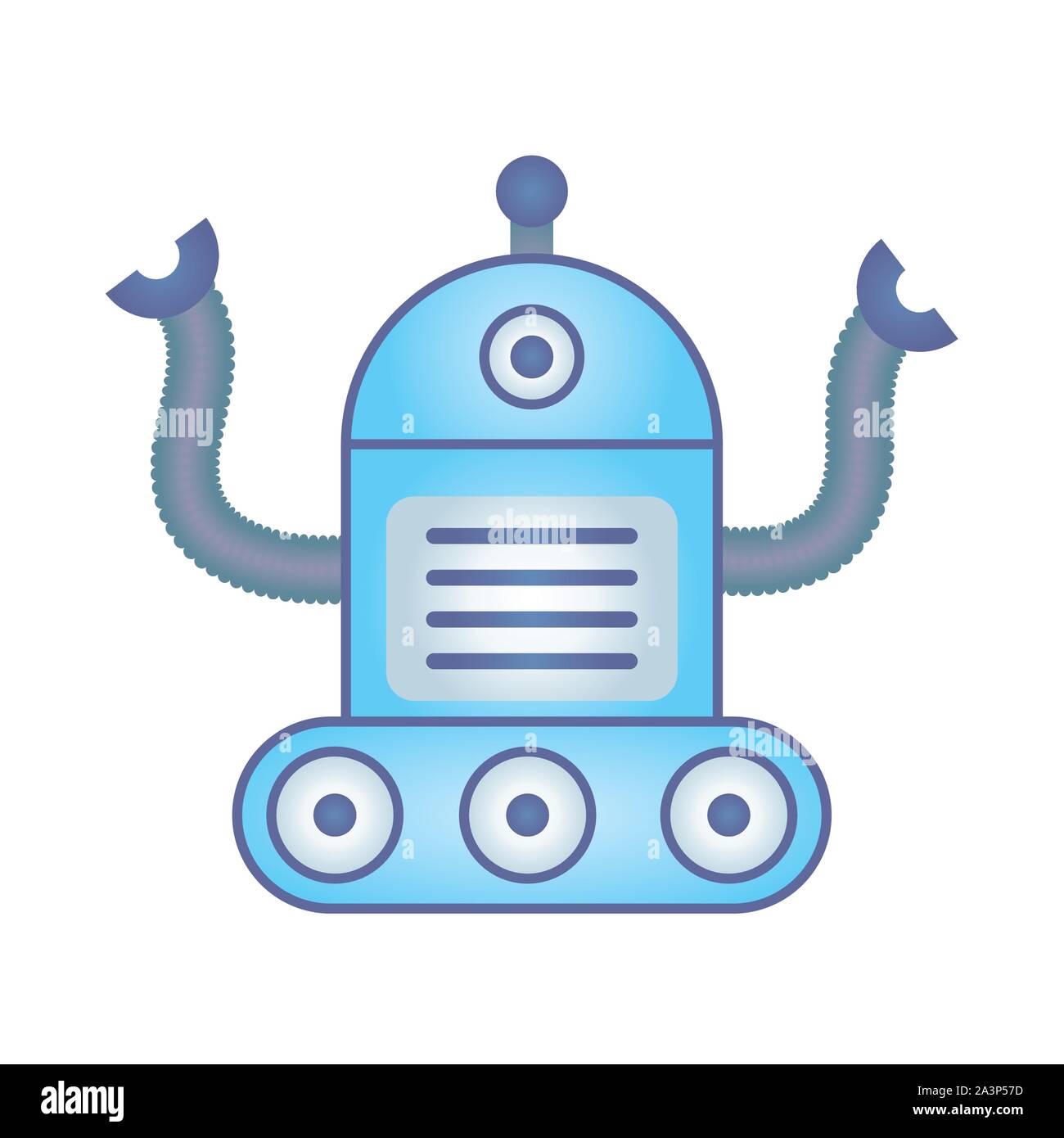 robot with wheels cyborg isolated icon Stock Vector Image & Art - Alamy