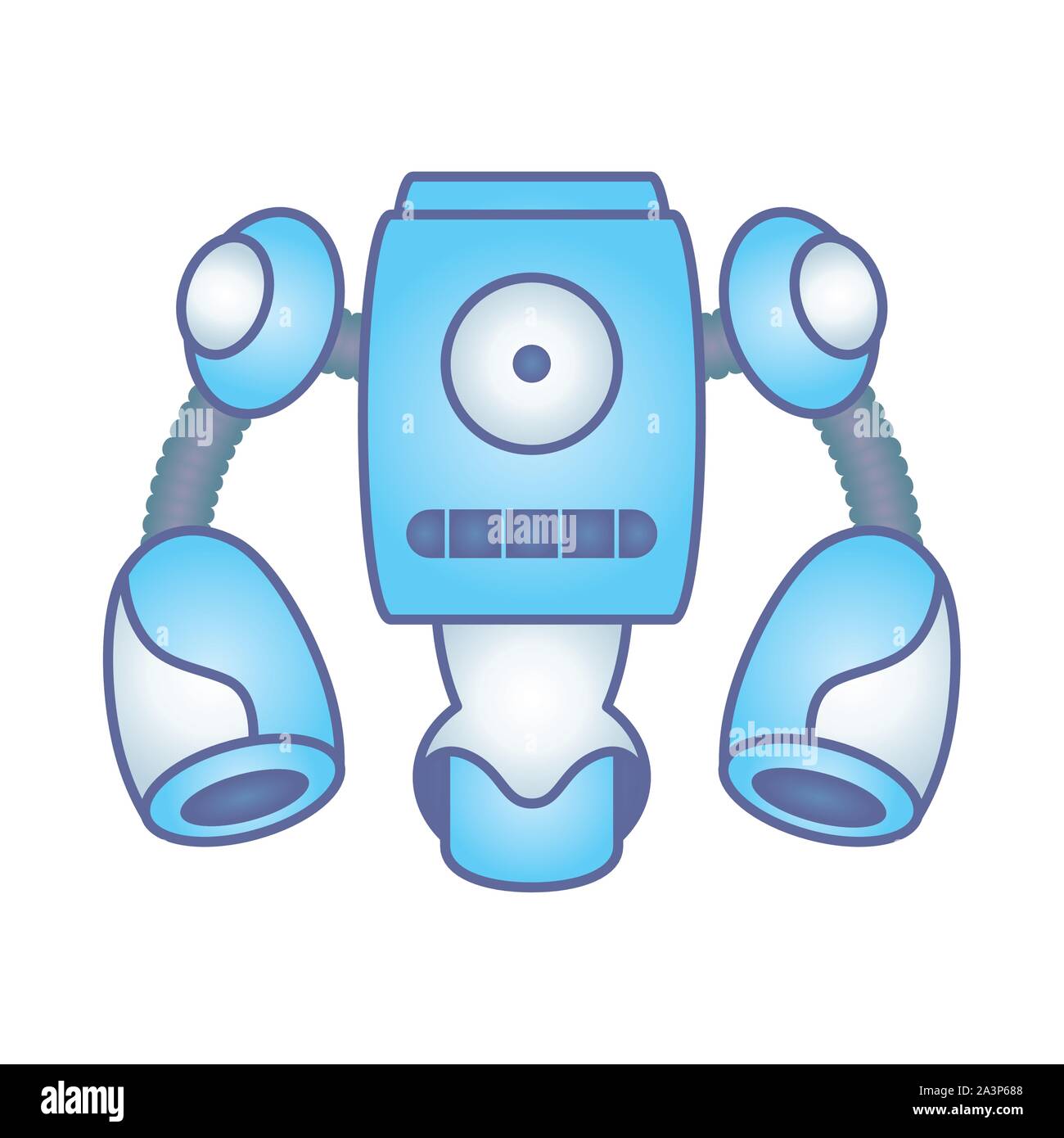 robot with wheels cyborg isolated icon Stock Vector Image & Art - Alamy