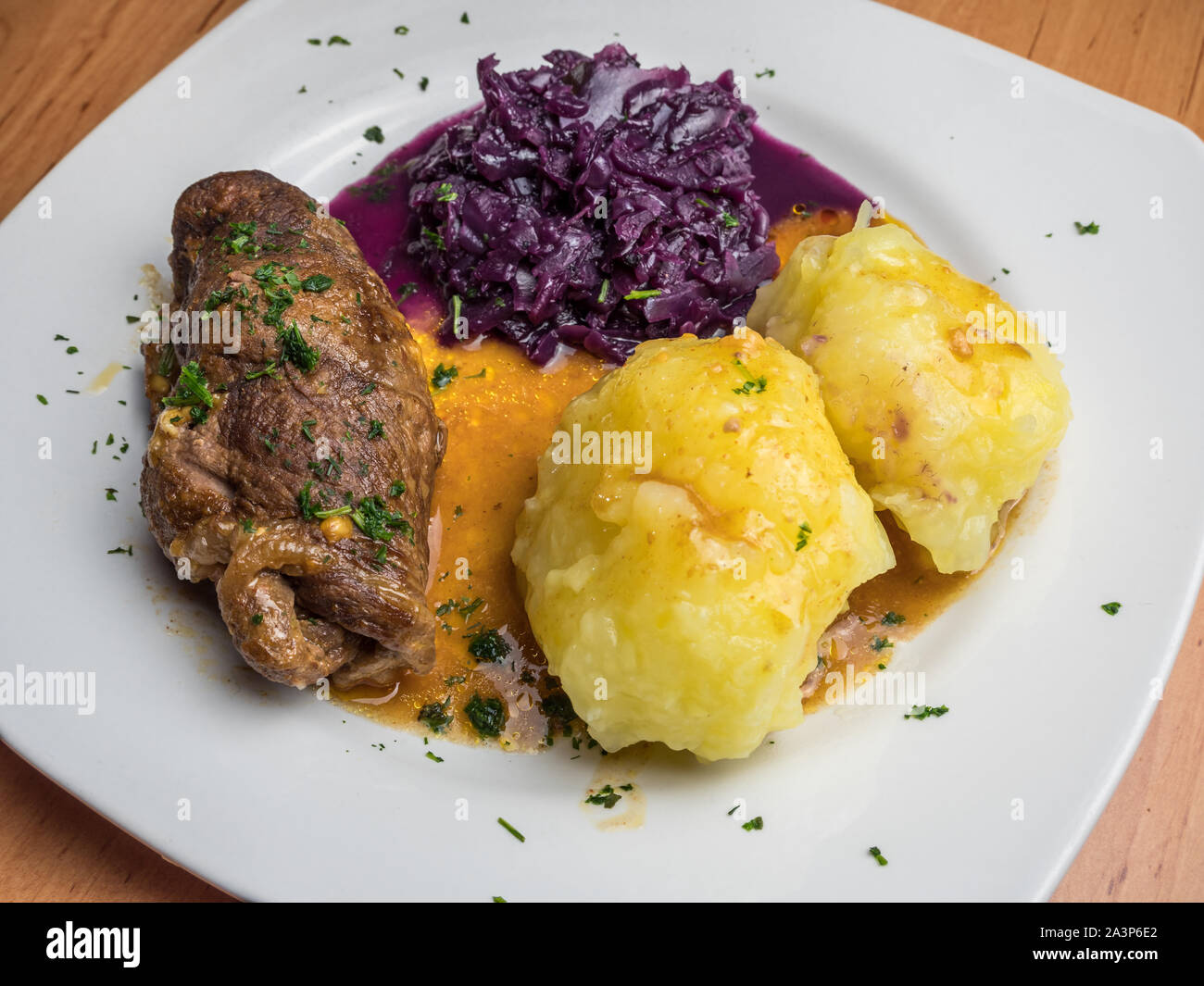 German beef roulade Stock Photo Alamy