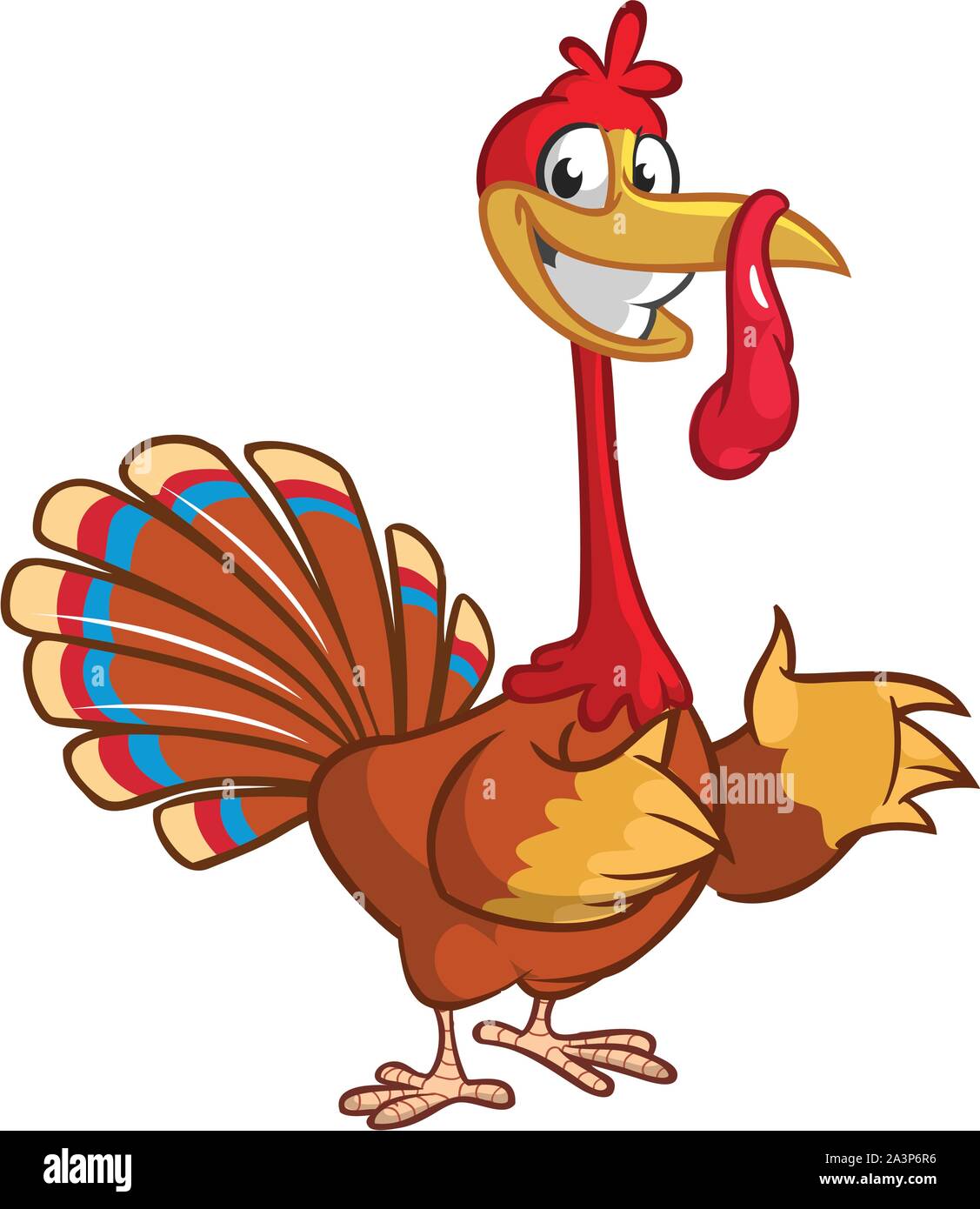 Cartoon happy thanksgiving turkey character outline. Vector illustration  isolated Stock Vector Image & Art - Alamy