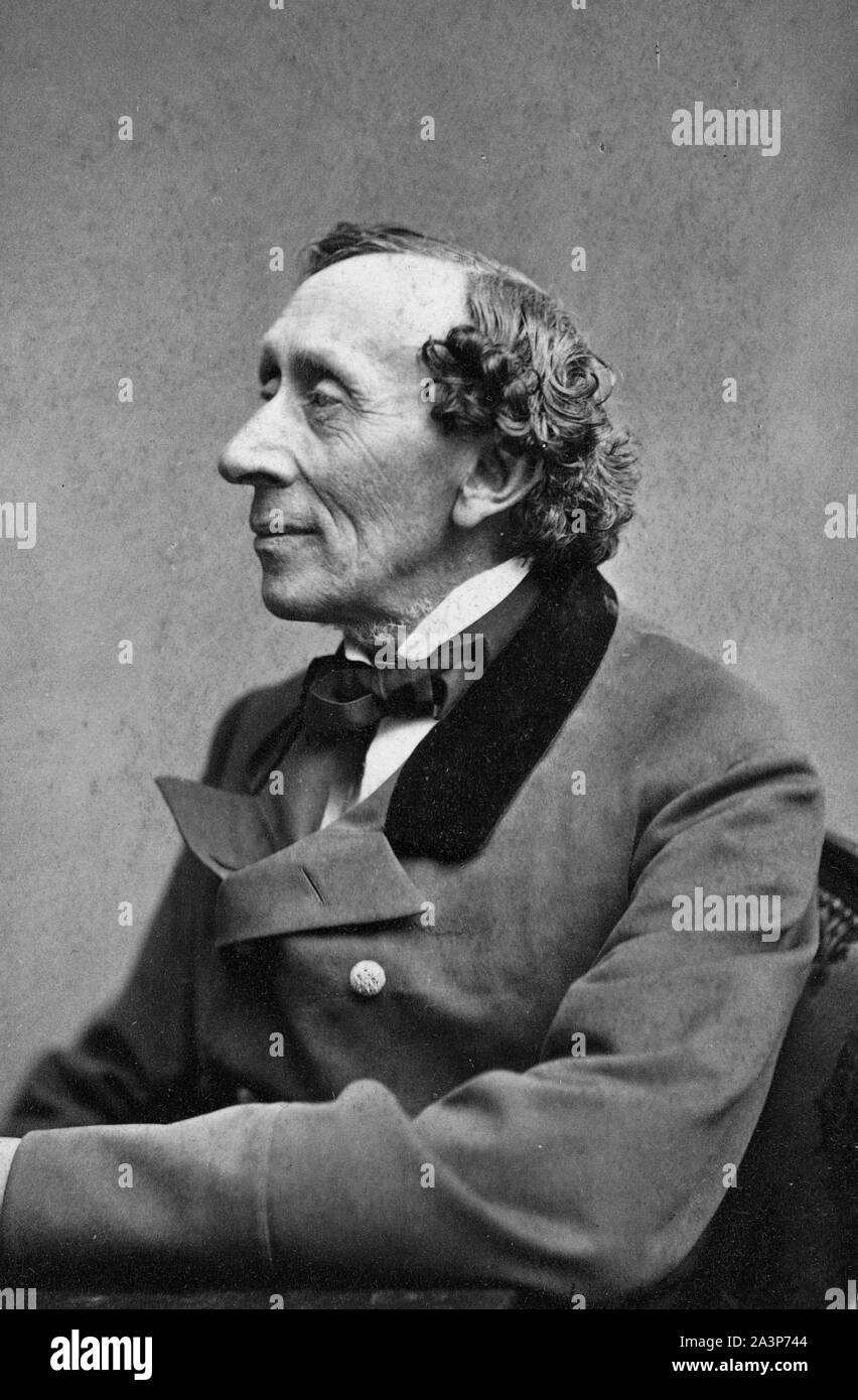 Hans Christian Andersen (1805 – 1875) Danish author Stock Photo