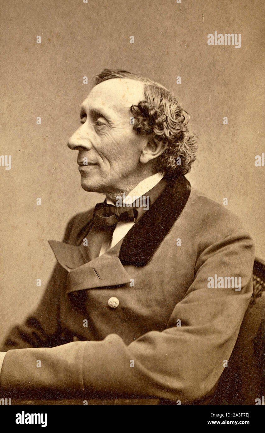 Hans Christian Andersen (1805 – 1875) Danish author Stock Photo