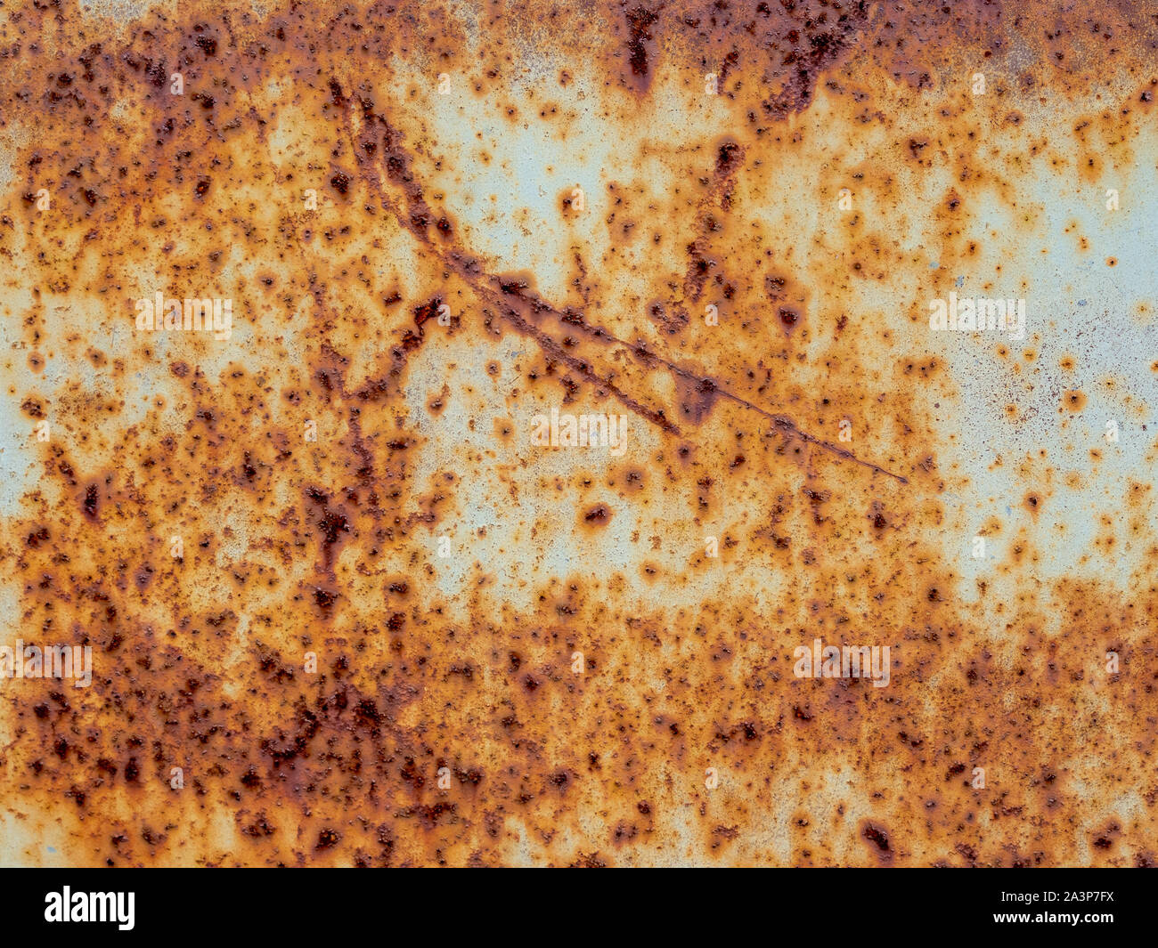 Old, rusted and scratched metal sheet. Bonfires, rustfree paint