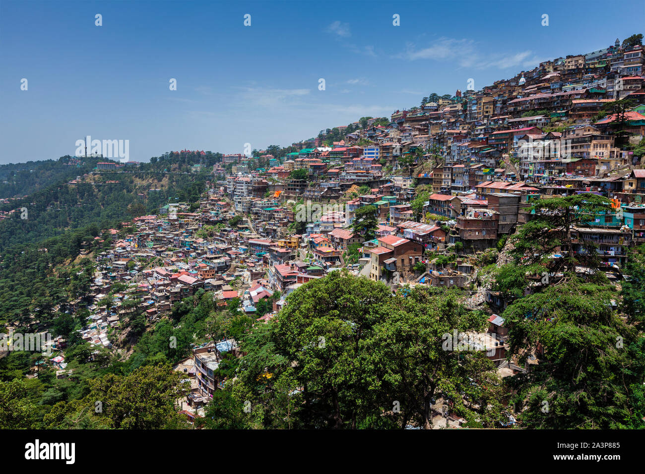 Shimla town, Himachal Pradesh, India Stock Photo