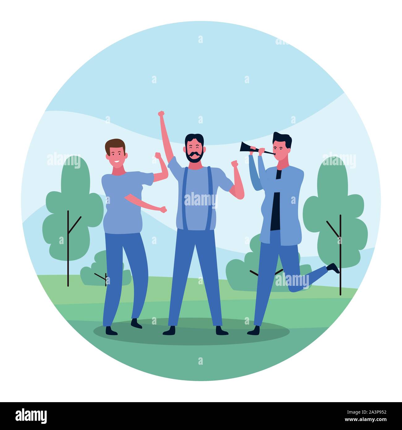 Happy friends having fun design Stock Vector Image & Art - Alamy