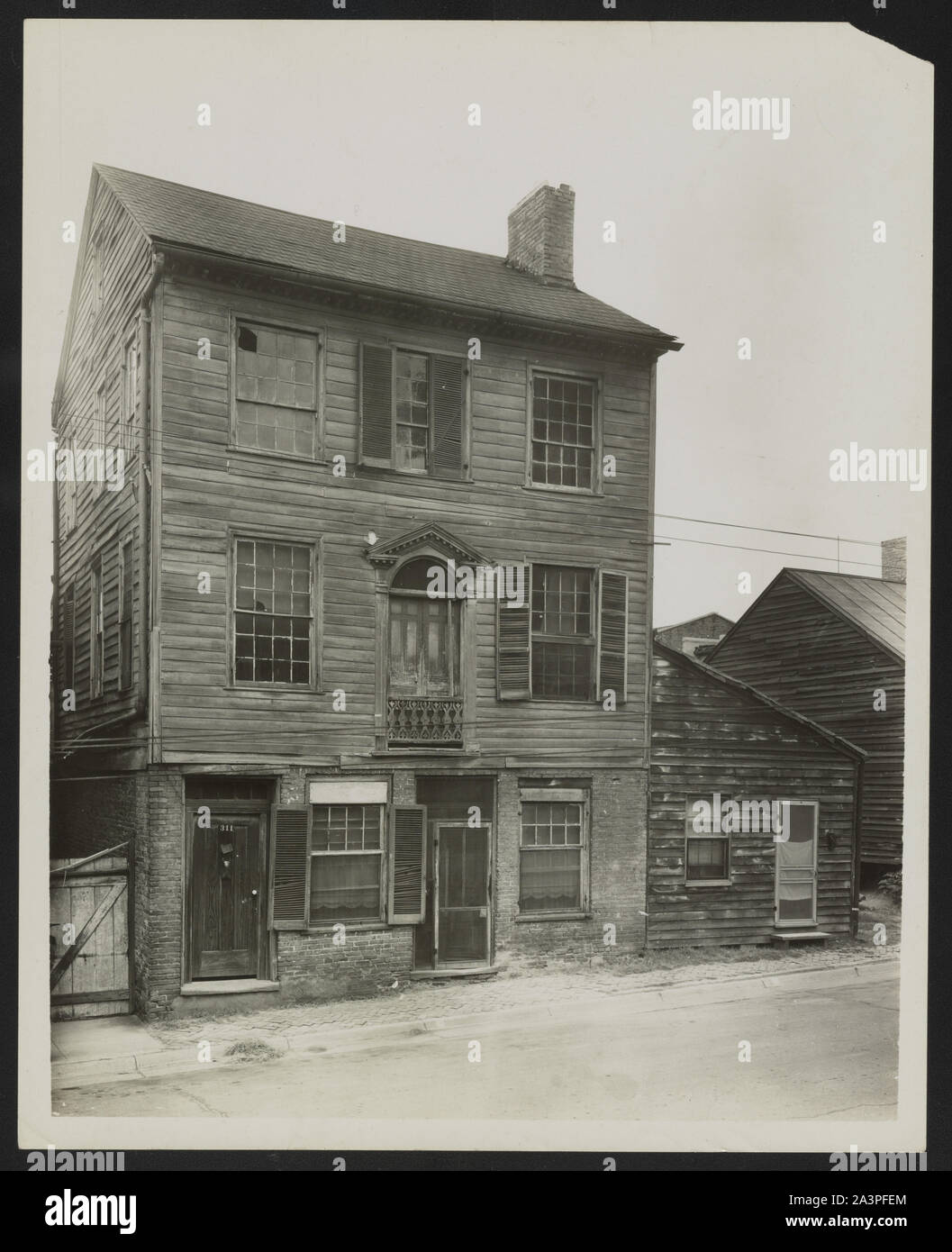 Spanish priest's house, 311-313 Market Street, Natchez, Adams County, Mississippi Stock Photo