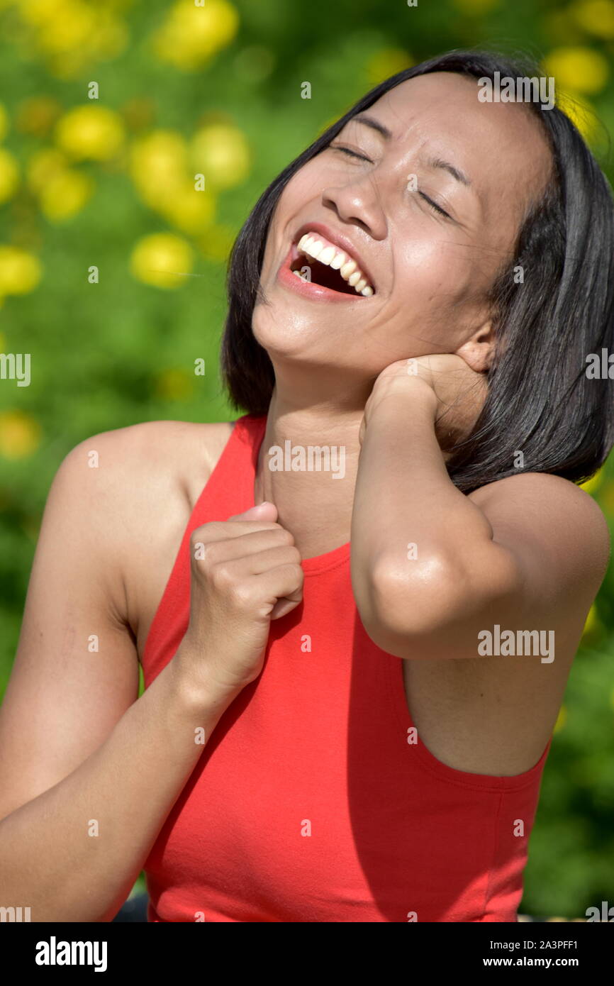 An Attractive Minority Female Laughing Stock Photo