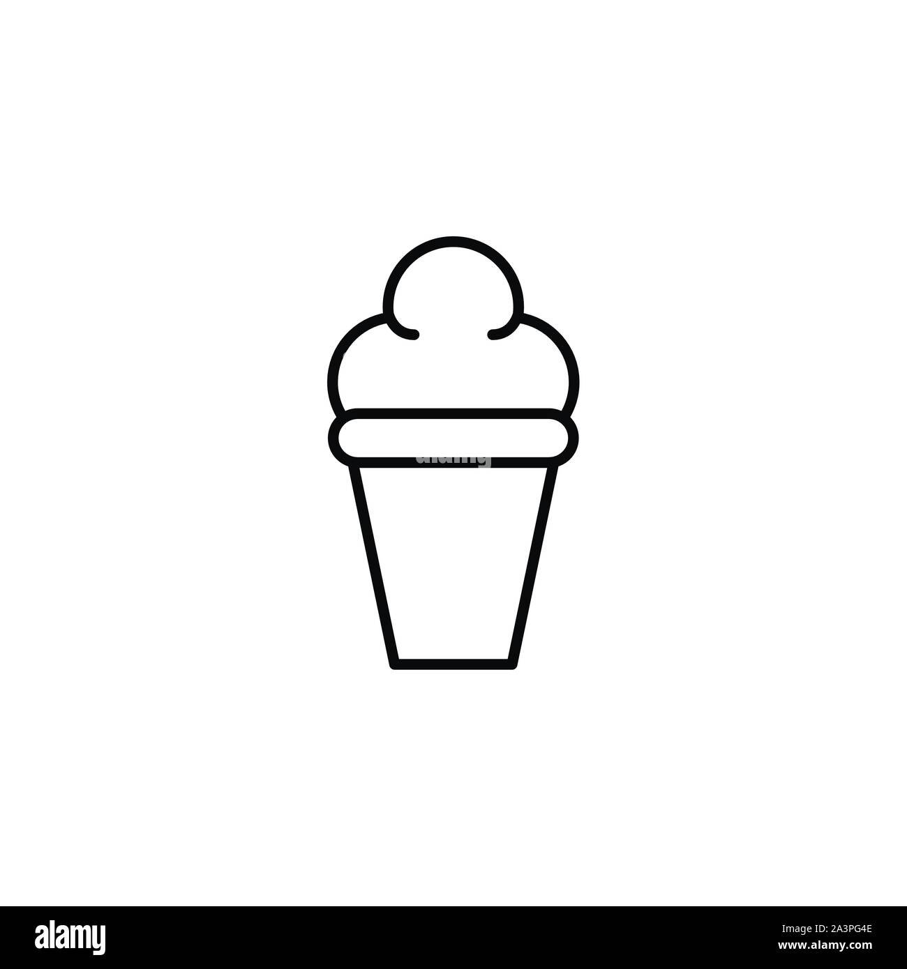ice cream sweet and candies icon line illustration Stock Vector Image ...