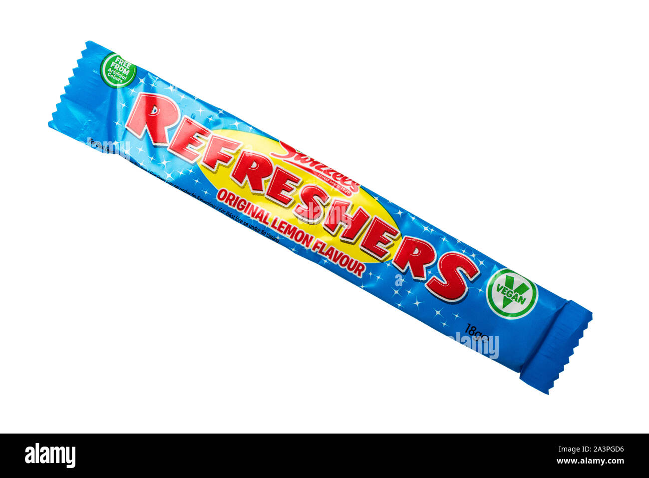 A Swizzels Refreshers candy chew sweets on a white background Stock Photo