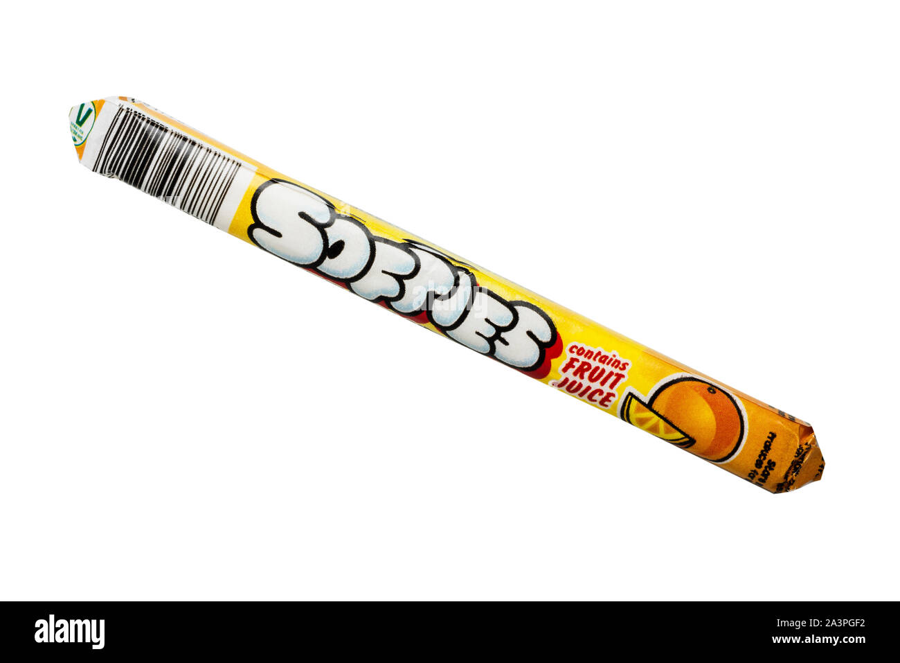 A Softies candy chew sweets on a white background Stock Photo