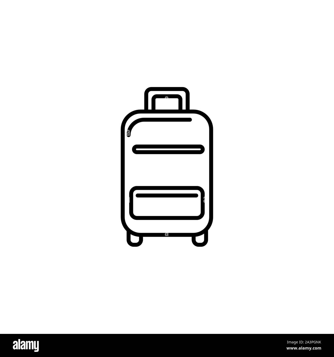 suitcase equipment summer icon line illustration design Stock Vector ...